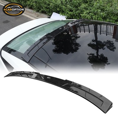Rear Window Roof Spoiler Wing For 19-25 Nissan Altima Carbon Fiber Print ABS