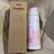 Owala 24 oz Water Bottle Tied And True Pink Bows Limited Edition FreeSip