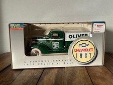 LIBERTY CLASSICS 1937 CHEVROLET DIE-CAST METAL BANK NIB W/OLIVER ADVERTISING