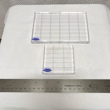 Stampabilities Acrylic Stamp Mount Blocks with Grid Lines, Set of 2