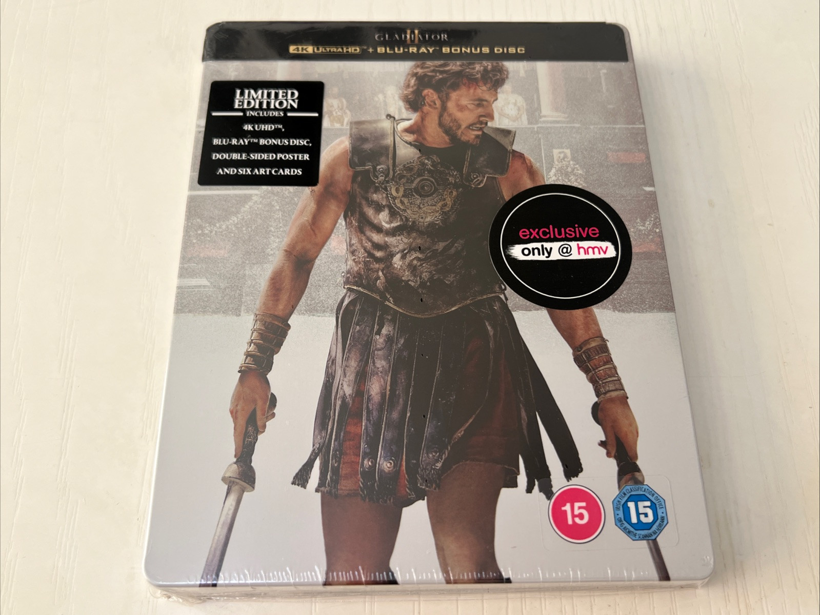 Gladiator 2 (2024) + Art Cards 4K UHD Blu-ray SteelBook U.K. Exclusive