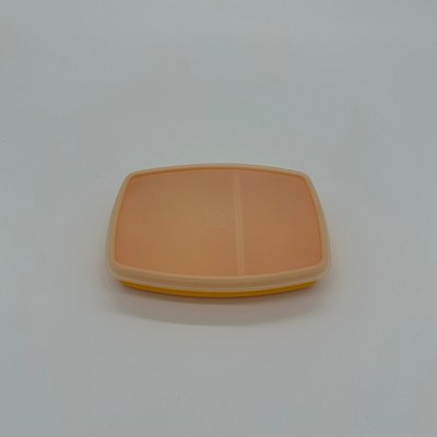Vintage Yellow Tupperware Packette Divider Bowl Container #813-5 With Seal Lid