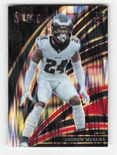 2025 Panini Select #291 Andrew Mukuba Black and Red Prizm Shock