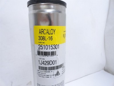 249526 New In Box; ESAB 308L-16 Arcaloy Stick Electrodes; SS; 10LB Can 5/32''