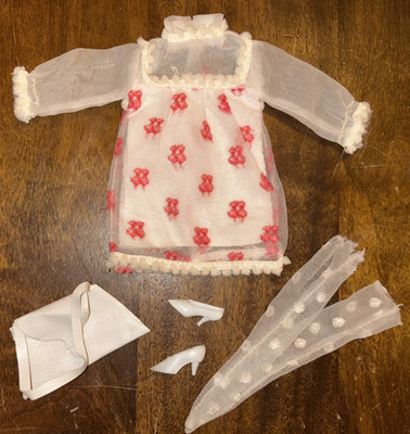 Vintage BARBIE Clone~Maddie Mod CHERRY FRAPPE DRESS Fashion #1741 Mego