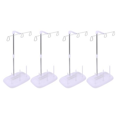 4Pcs Thread Spool Holder Rack for Sewing Machine White Plastic Alloy