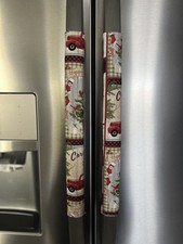 2Pc Reversible Handmade Refrigerator Door Handle Cover Oven Handle Cover Kitchen