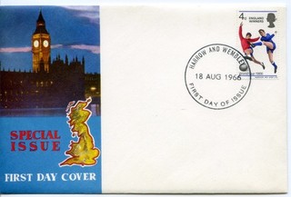 1966 WORLD CUP ENGLAND WINNERS GREAT BRITAIN QE2 ILLUS. FDC WEMBLEY PMK VGC