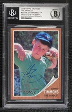 BAS 2018 Topps Archives The Sandlot Timmy Timmons #SL-TIM BGS Authentic Auto ow6