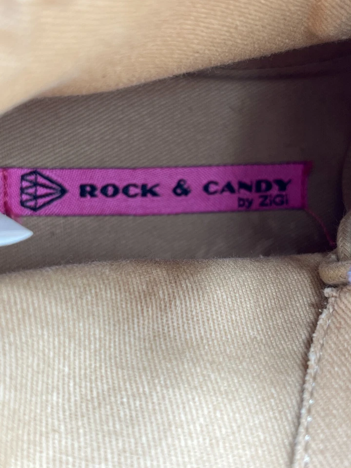 Rock and Candy by ZiGi Combat Boot Spraypaint Women's Sz 7 Tan Vegan 1" Heel - Image 4 of 4