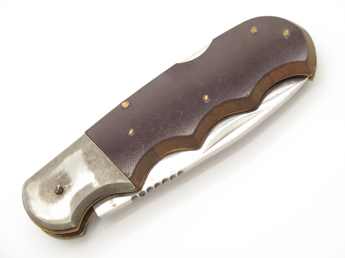 Vtg '70s Rhino Magnum Imai Seki Japan Folding Hunter Lockback