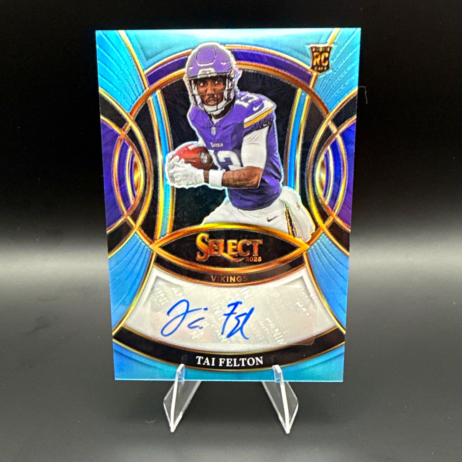 Panini 2025 Select Rookie Signatures Tai Felton Rookie Auto Light Blue /49