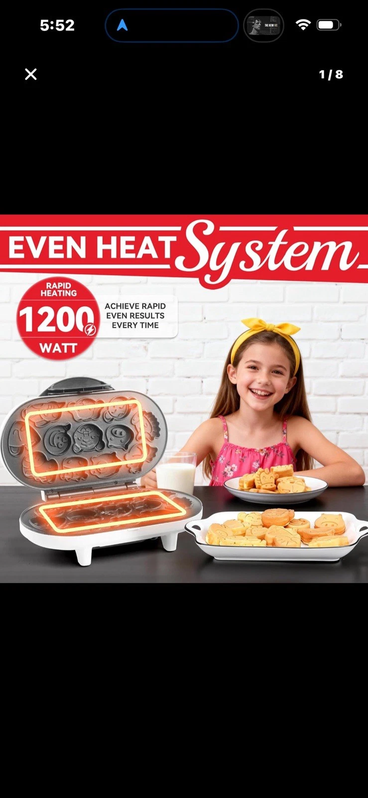 Animal Mini Waffle Maker for Kids, Mini Pancakes Maker Machine with 12 Different