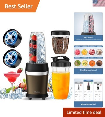 Compact Ice Crushing Smoothie Maker with Three Removable Cups   Easy to Clean