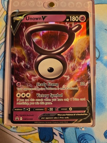 Pokémon TCG Unown v SWSH300 Sword & Shield Black Star Promo Card