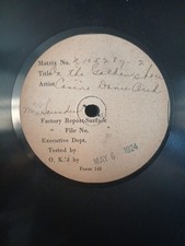1920s Pre War Jazz Shellac Test Pressing Casino Dance Orchestra E 78 RPM
