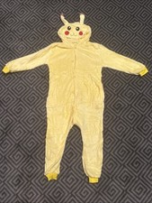 Pokemon - Pikachu Pajamas Costume Bodysuit Jumpsuit Cosplay Adult Large