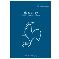 (0,12€/Blatt) Skizzenblock Skizze 120, A4 HahnemüHle 120G/M² 50 Blatt