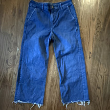 J.Crew High-Rise Trouser Jean Dark Indigo Raw...