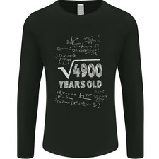 70th Birthday 70 Year Old Geek Funny Maths Mens Long Sleeve T-Shirt