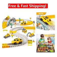 260 PCS Construction Race Track Set with Cars - Educational Fun for Ages 3-6