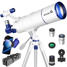 Telescope 90mm Aperture 550mm Portable Refractor with Tripod Phone Adapter High
