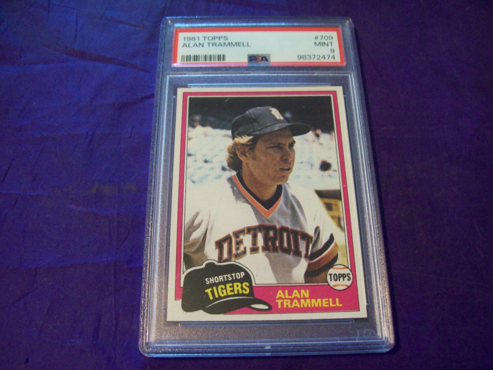 1981 TOPPS #709 ALAN TRAMMELL PSA 9