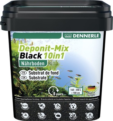 DENNERLE Deponit Mix Black 10in1 Multimineral Nährboden schwarz Bodengrund 9,6kg