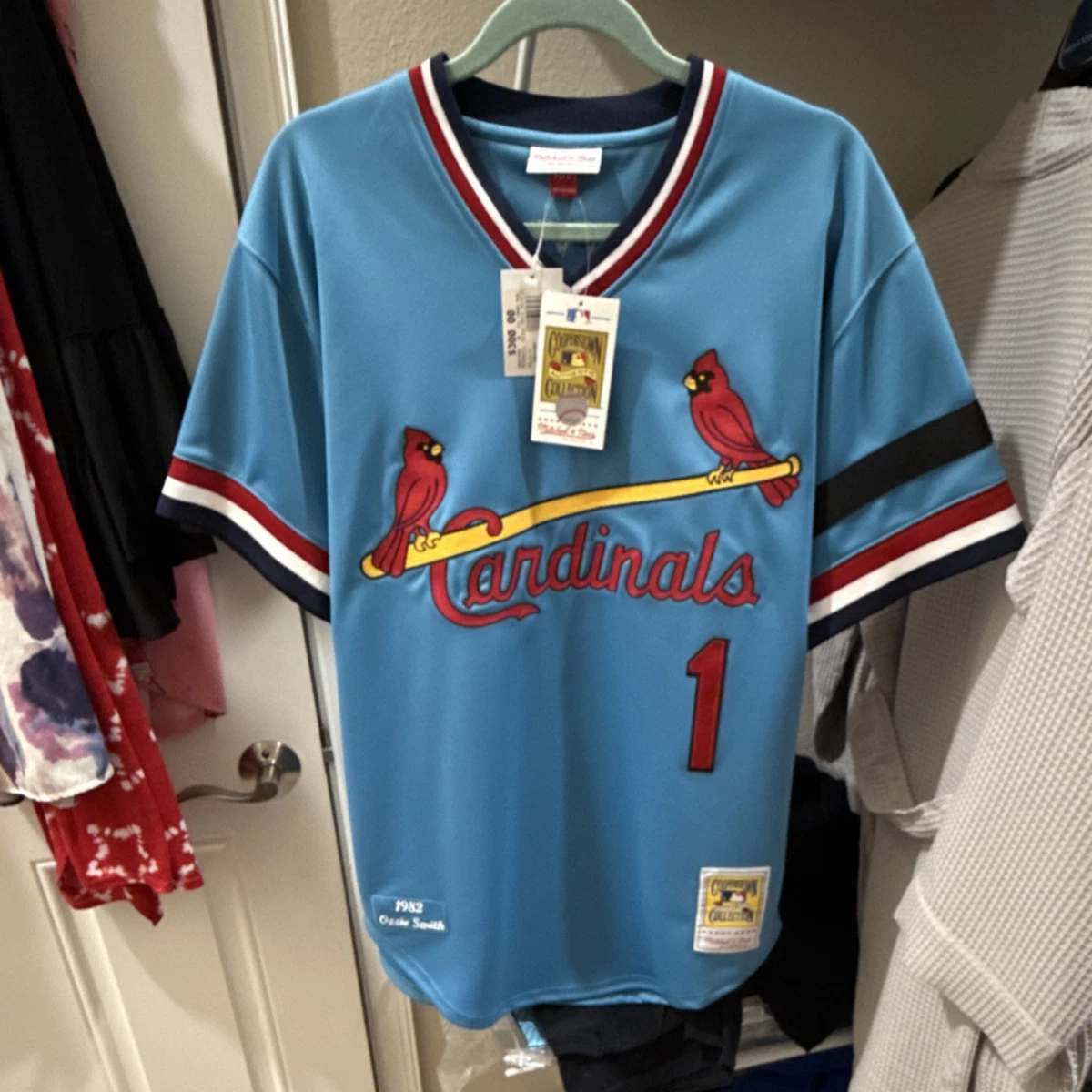 Maillot De Baseball St. Louis Cardinals - Ozzie Smith #1 - Édition Cooperstown Bleue - Taille L - Neuf