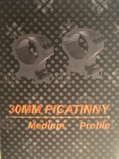 Victoptics Med Profile 30mm Scope Rings Matte Black