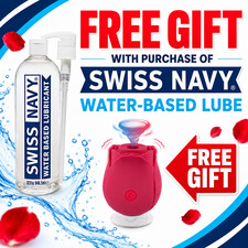 Swiss Navy Water-Based Lubricant Premium Personal Lube 1 Gallon Free Rose