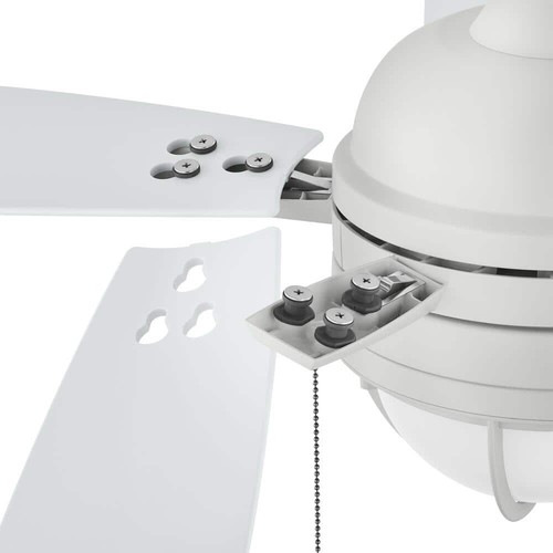 Hampton Bay Seaport II 52" Matte White Indoor/Outdoor Ceiling Fan w/ LEDs - Picture 5 of 10