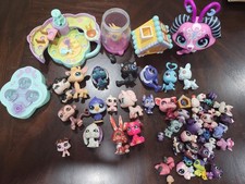 Little Pet Shops Grupo Lote De 26 Figuras LPS Usadas Perro Mono Insectos Pájaro Insectos