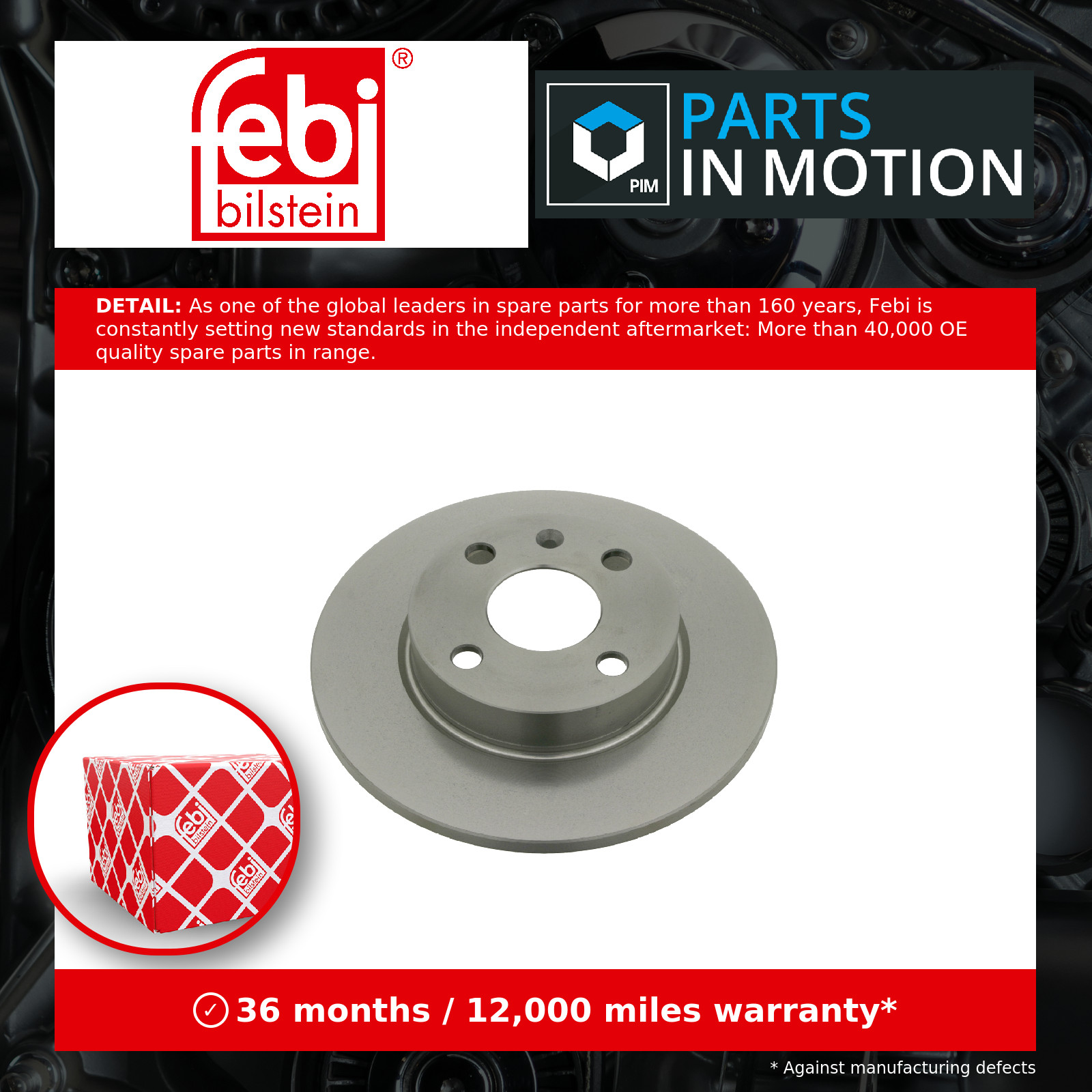 2x Brake Discs Pair Solid Rear 240mm 23553 Febi Set 0569112 569112 009196592 New