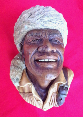 BOSSONS YORK CHALKWARE KOPF VINTAGE WANDBEHANG - VERSION 2 in COON - HAUTKAPPE