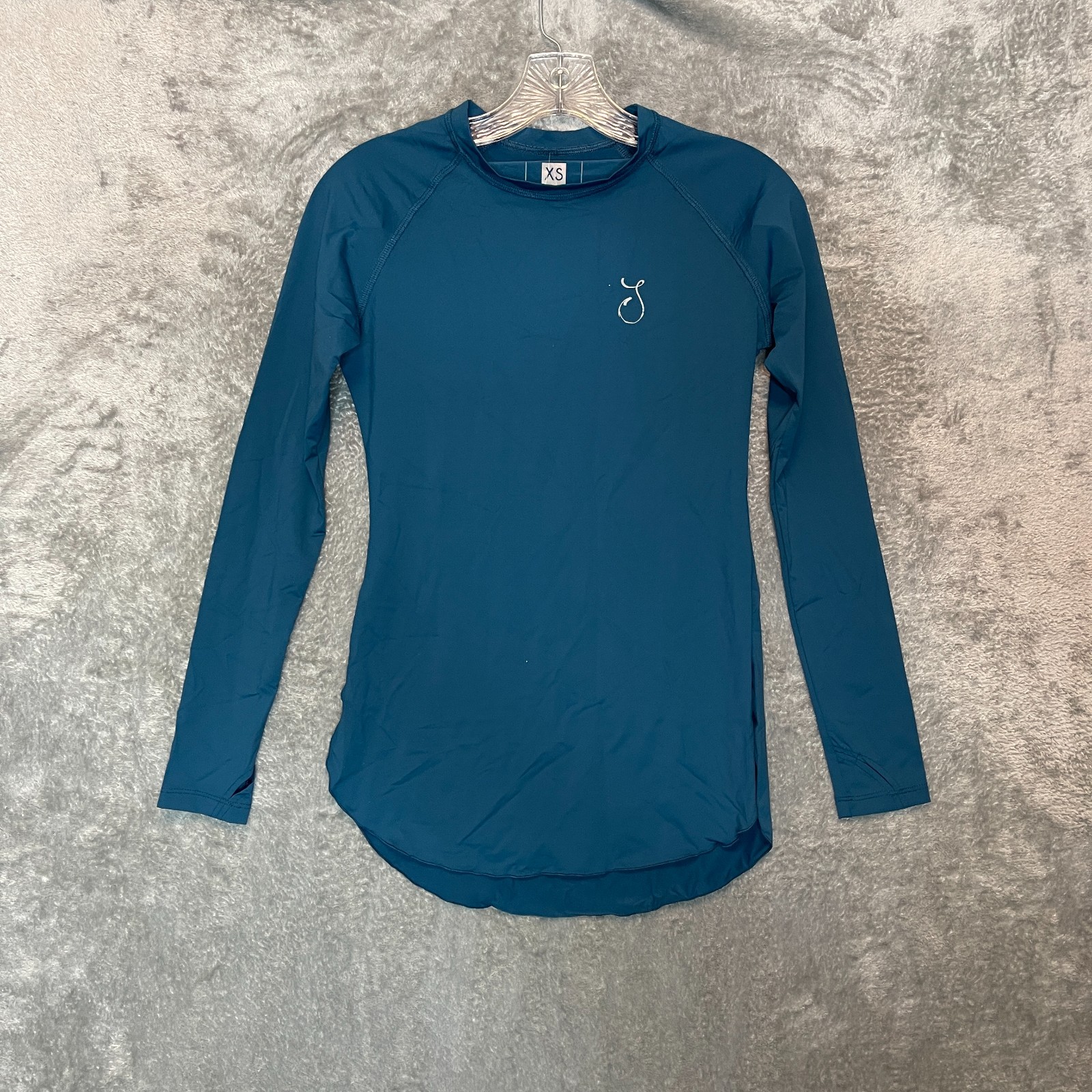 Skipper Women Rash Guard Flowy Performance Top XS Long Sleeve Side Slit Swim