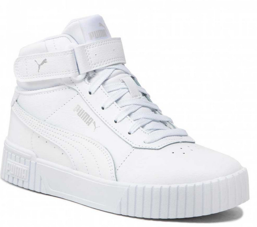 PUMA UNISEX WHITE JUNIOR SHOE CARINA 2.0 MID JR 387376 02J