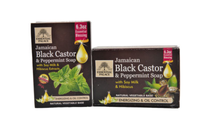 Soap- Jamaican Black Castor & Peppermint  6 Pcs Soap- 6.3oz By Essential Palace