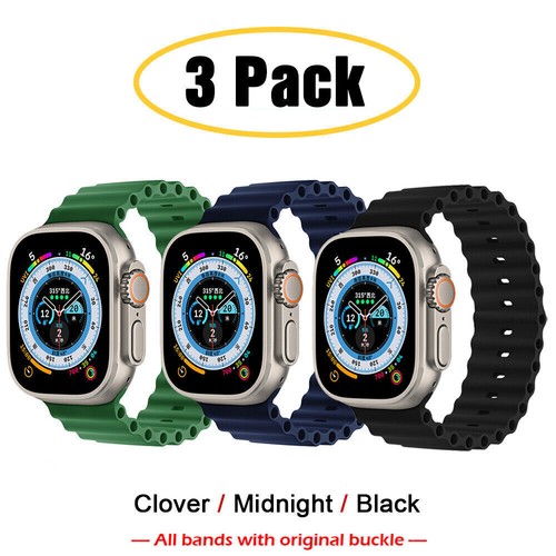 3 PACK Ocean Band Strap for Apple Watch 9 8 7 6 5 4 SE Ultra 2 40/44/41/45/49mm - Picture 17 of 35