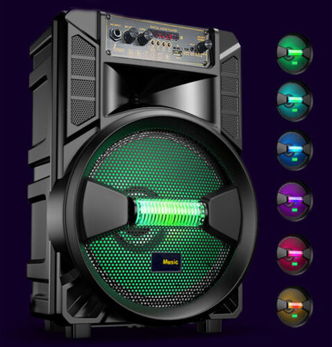 1500W 8'' Portable FM Bluetooth Speaker Subwoofer Heavy Bass Sound System Party - Picture 7 of 10