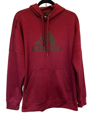 Adidas Climawarm Burgundy NWOT Hoodie Pullover Sweatshirt Mens Sz L DH9012