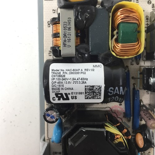Trane D803351P02 Power Supply With Back Plane HAC-60AP 100-240V 1.5A CNT06628 - Picture 3 of 11