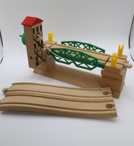 Brio Wooden Railway Lifting Bridge #33357 Ascending Track NO GATES Thomas - Picture 2 of 4