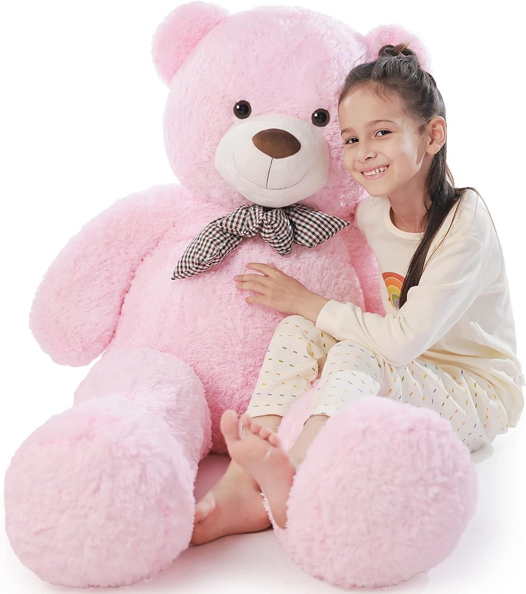 Big Teddy Bear 4Ft Giant Pink Soft Stuffed Animals Cute Plush Toy