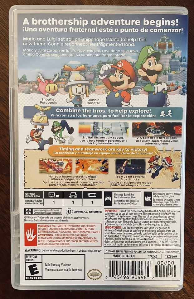 Mario & Luigi: Brothership for Nintendo Switch [Video Game] w/ original ...