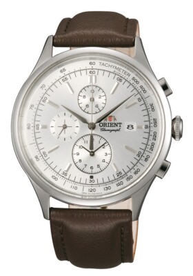 Orient Orologio Cronografo Quarzo Uomo con Cinturino in Pelle FKU00004B0