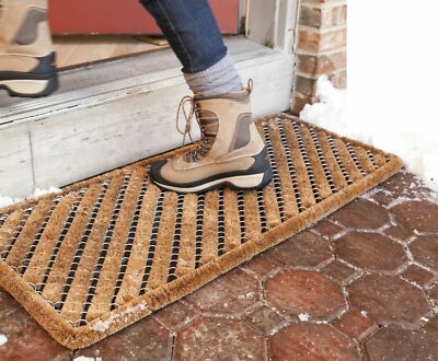 Heavy Duty Boston Brush Scraper Door Mat Wire Frame Coir Entrance