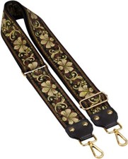 Adjustable Replacement Crossbody Strap Purse Guitar Style Jacquard Woven Embroid