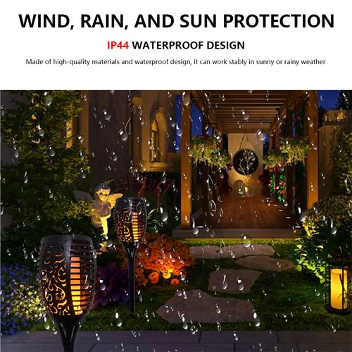 4 Pack Solar Flame Torch Light Flickering Pathway Light for Garden Yard Lawn - Picture 3 of 7
