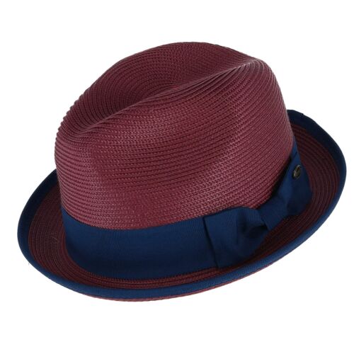 Fedora homme neuf Epoch Hats Company avec bande contrastée et garniture - Photo 1/14